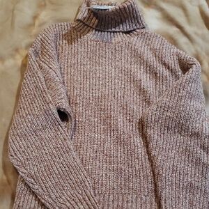 Cozy Women's Turtleneck Sweater in Brown